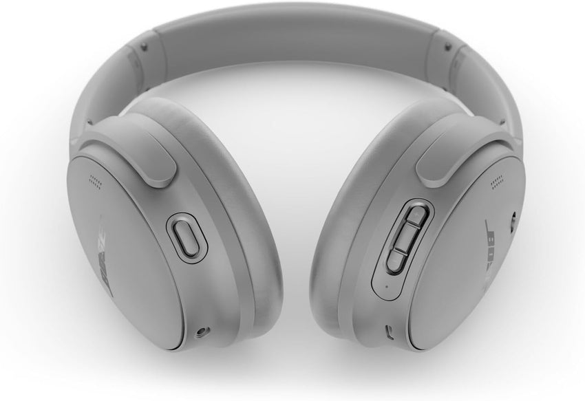 Bose QuietComfort Headphones - Wireless Bluetooth Headphones, Active Over Ear Noise Cancelling and Mic, USB-C Charging, Deep Bass, Up to 24 Hours of Playtime, Moonlight Grey - Limited Edition Color