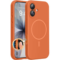 Magnetic for iPhone 17 Pro Max Case, Compatible with MagSafe, Integrated Silicone Camera Control Cover, 3.0mm Thicken Shockproof Drop Protection Phone Case for 17 ProMax, Orange