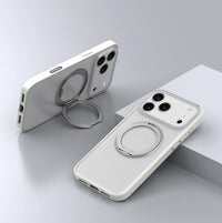 Upgraded 360 Magnetic Stand for iPhone 17 Pro Max Case with Camera Control, Fit for MagSafe with Ring, Mil-Grade Protection, Translucent Slim for iPhone 17 ProMax Case Ostand