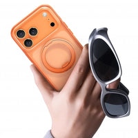 Upgraded 360 Magnetic Stand for iPhone 17 Pro Max Case with Camera Control, Fit for MagSafe with Ring, Mil-Grade Protection, Translucent Slim for iPhone 17 ProMax Case Ostand