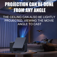 DAMI3C HT30 Portable Singing Projector | Mini Android Projector with Dual Microphones | 4K Support, WiFi, Bluetooth | Home & Outdoor Theater + Family KTV